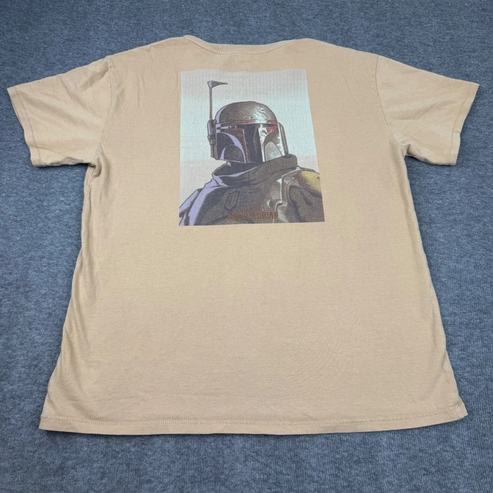 Gap‎ Teen T-Shirt Kids 14-16 Tan Star Wars Boba Fett Graphic Tee Short Sleeve